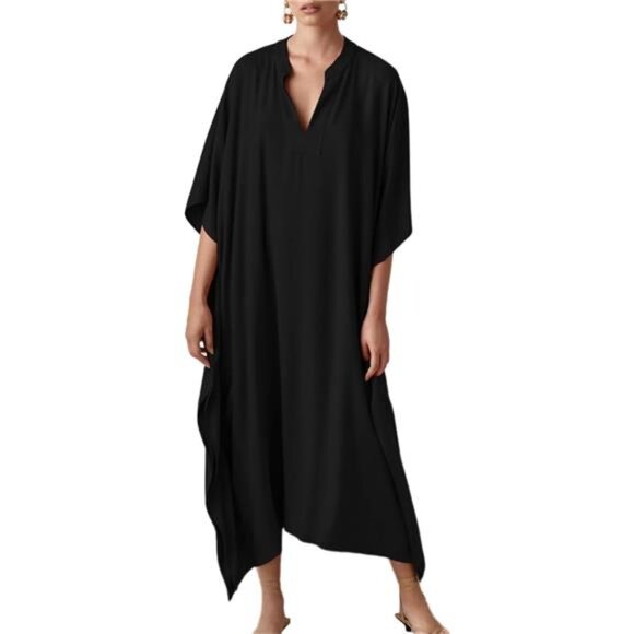 Bsubseach Women Kaftan Dresses Caftan Loungewear Maxi Dress Swimsuit Cover Up - Picture 1 of 6